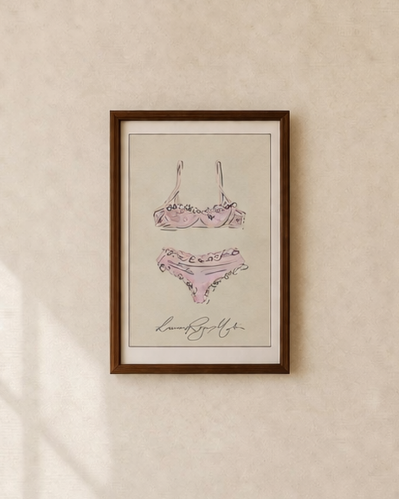 Pink Lingerie Poster Print