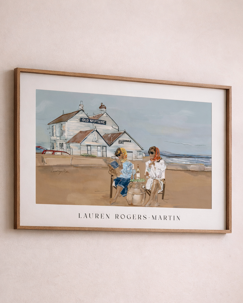 Friendship On Whitstable Beach - Poster Print