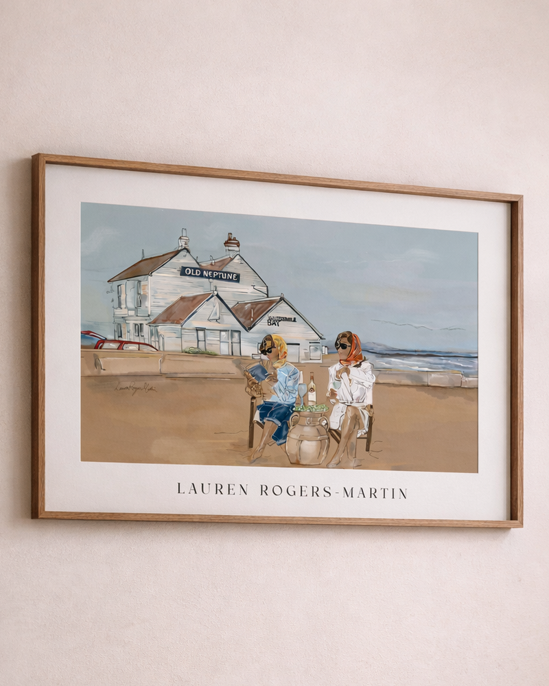 Friendship On Whitstable Beach - Poster Print