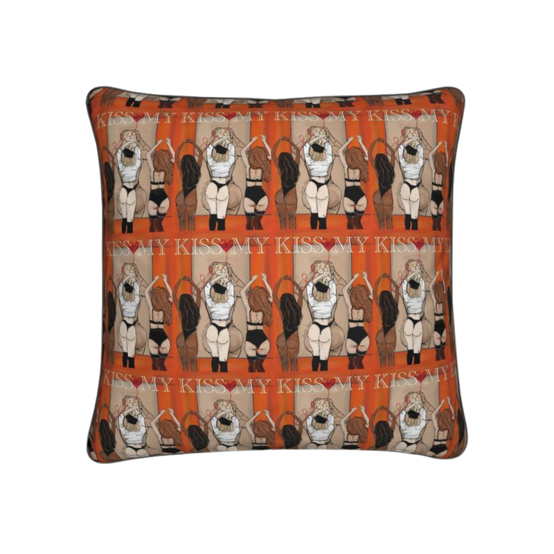 'KISS MY...' Cushion (60×60 cm)