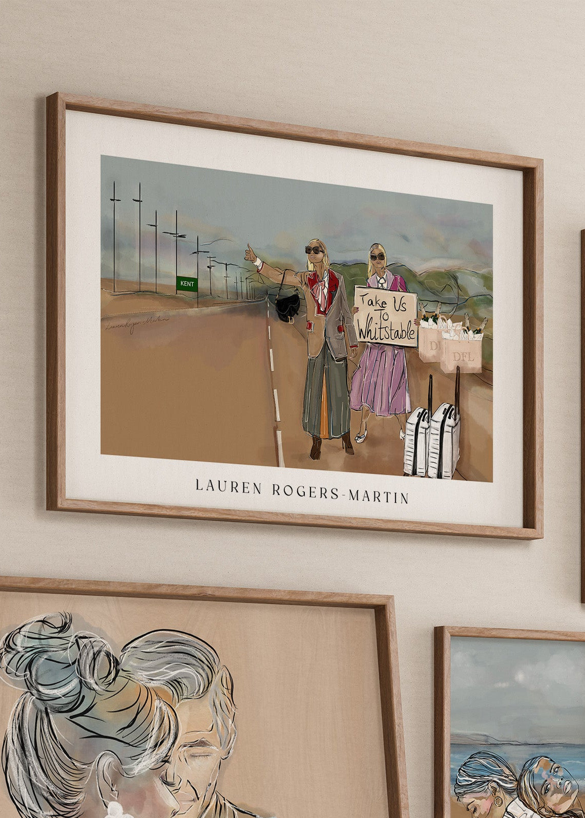 Take Us To Whitstable poster print in natural setting – LRM Studio