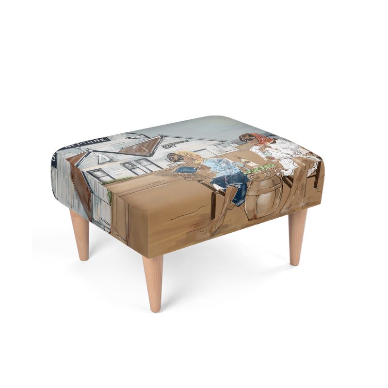 ‘Friendship in Whitstable’ Luxury Footstool