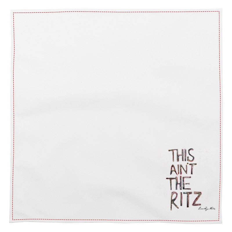 'This Ain't The Ritz' cotton napkins by Lauren Rogers-Martin – fine art homeware set