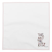 'This Ain't The Ritz' cotton napkins by Lauren Rogers-Martin – fine art homeware set