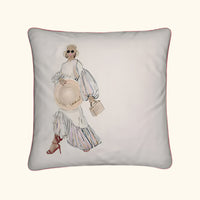 Lady Whitstable luxury cushion – front view on white background by The LRM Studio