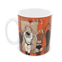 KISS MY mug side view – Lauren Rogers-Martin bold design on ceramic