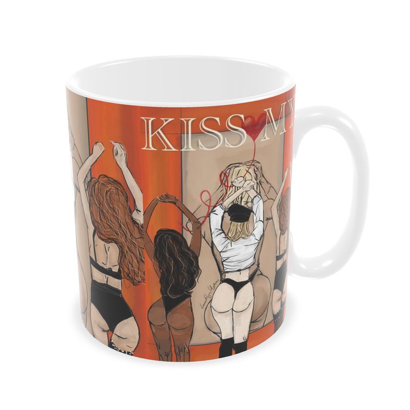 KISS MY mug back view – The LRM Studio fine art mug