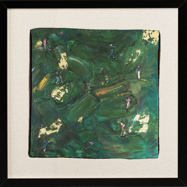 Framed silk scarf by The LRM Studio – front view, wall art alternative