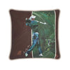 Silk golf cushion by The LRM Studio – front view, Whitstable Seasalter Golf Club artwork