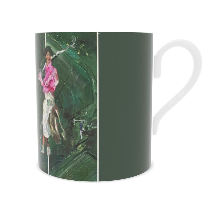 Lady Whitstable bone china mug by LRM Studio – side view