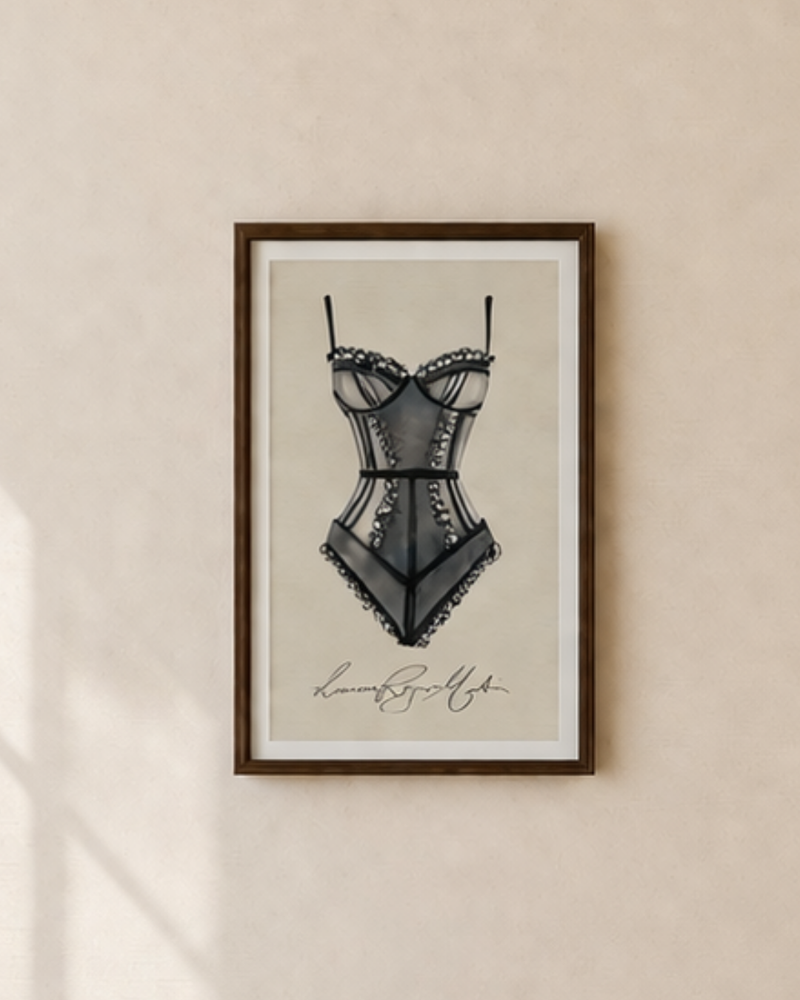 Black Lingerie -Poster Print