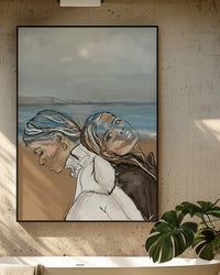 Inner Voice at the Beach fine art print by LRM Studio – introspective coastal art