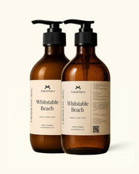 Whitstable Beach hand wash and lotion gift set by The LRM Studio – coastal botanical