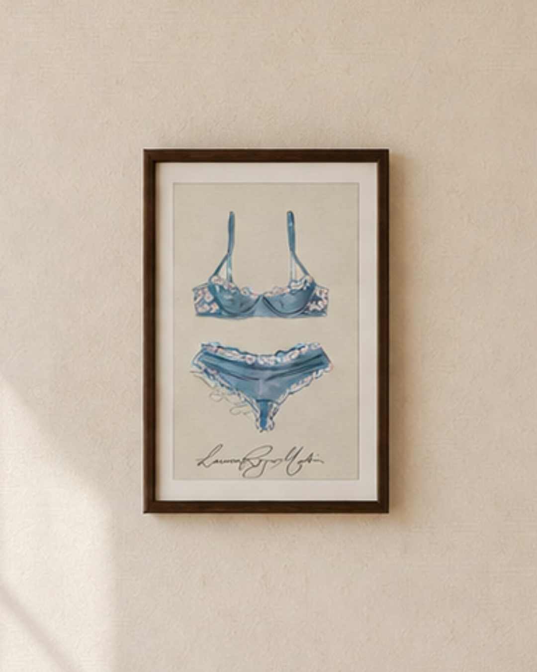 Blue Lingerie Poster Print