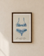 Blue Lingerie Poster Print
