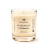 Oudh, Rose & Frankincense soy candle by The LRM Studio – hand-poured in Whitstable, in a glass jar