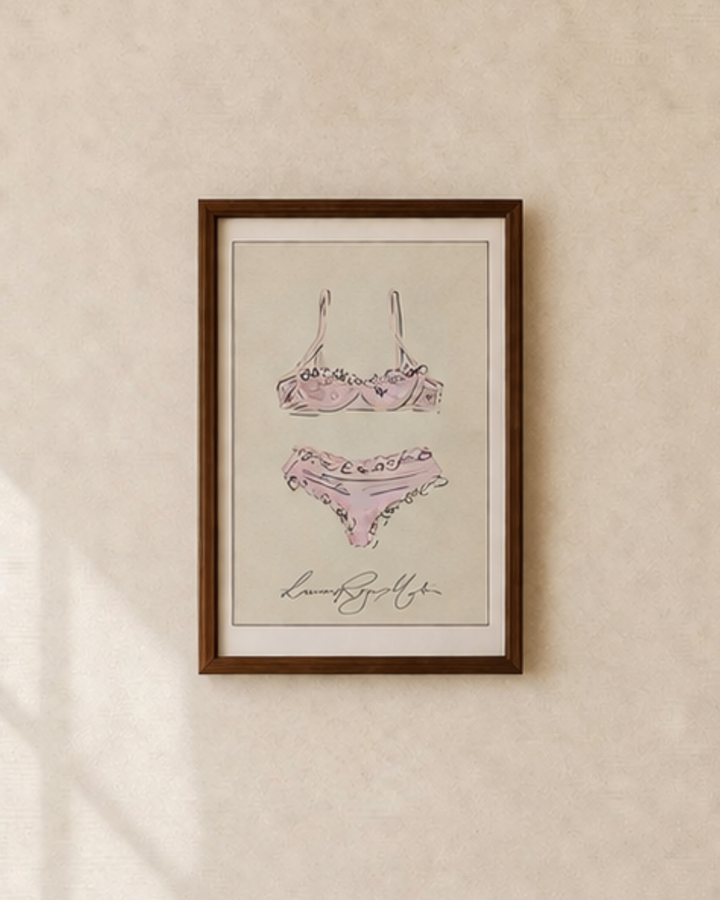 Pink Lingerie Poster Print