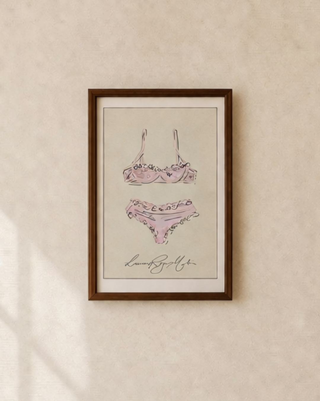 Pink Lingerie Poster Print