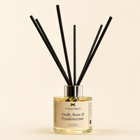 Reed diffuser reeds for Oudh, Rose & Frankincense scent by The LRM Studio