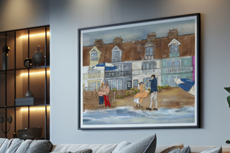 A Dance on Whitstable Beach - Fine Art Print