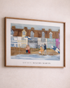 A Dance on Whitstable Beach poster print framed on a wall – The LRM Studio