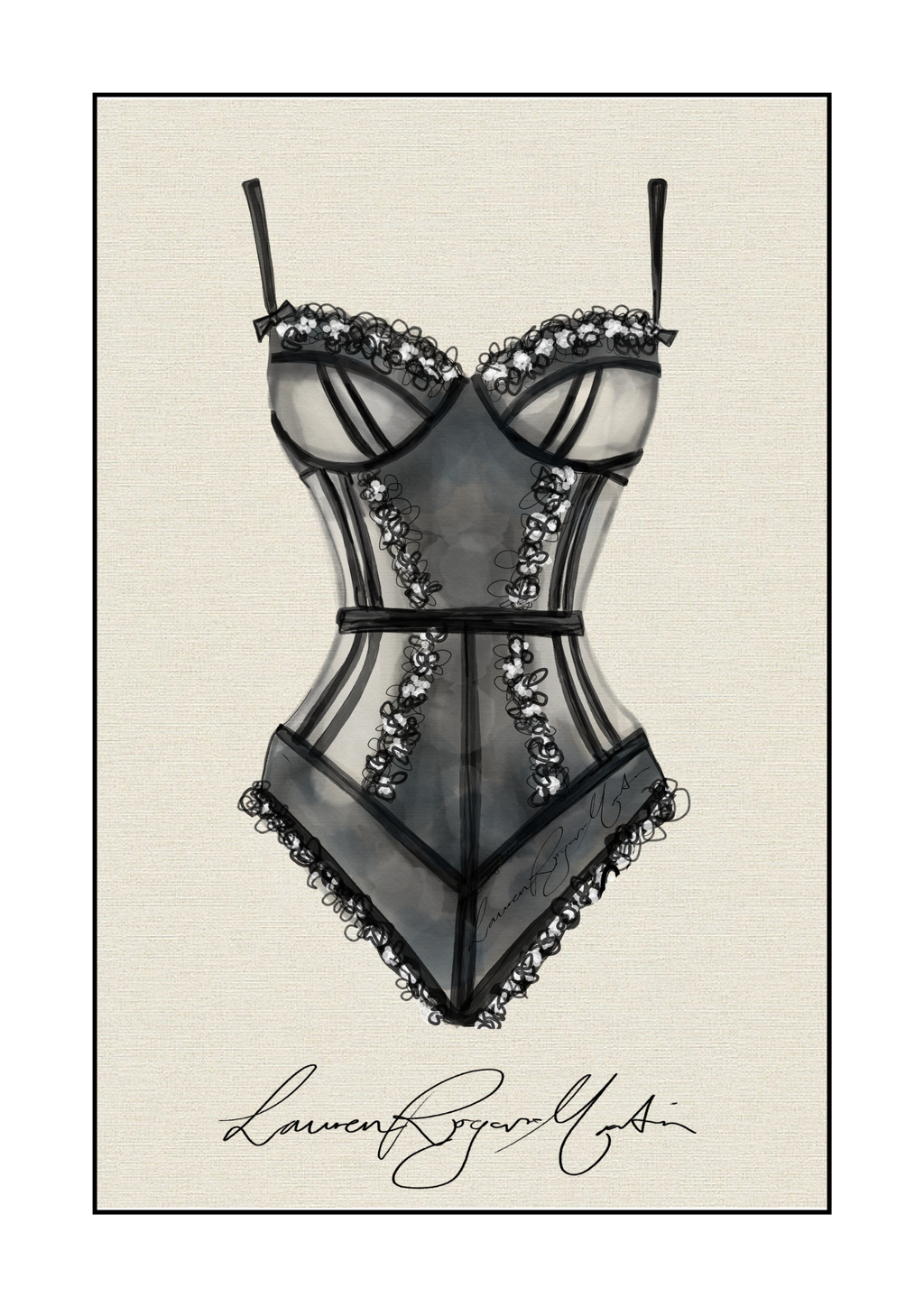 Black Lingerie -Poster Print