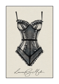 Black Lingerie poster print unframed – Lauren Rogers-Martin