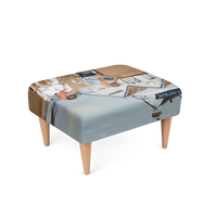 Friendship on Whitstable Beach luxury footstool detail – The LRM Studio