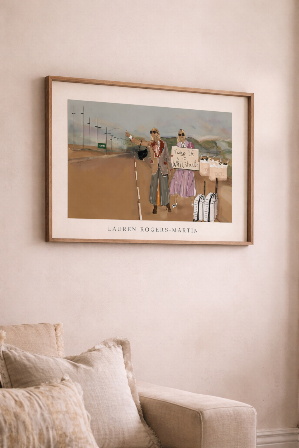 Take Us To Whitstable poster print in lifestyle setting – The LRM Studio