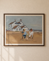 Friendship in Whitstable fine art print in dark wood frame – LRM Studio