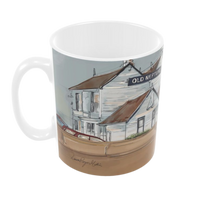 Friendship at the Old Neptune ceramic mug front – LRM Studio Whitstable