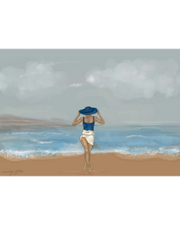 Just Me on Whitstable Beach fine art print wall display – Lauren Rogers-Martin