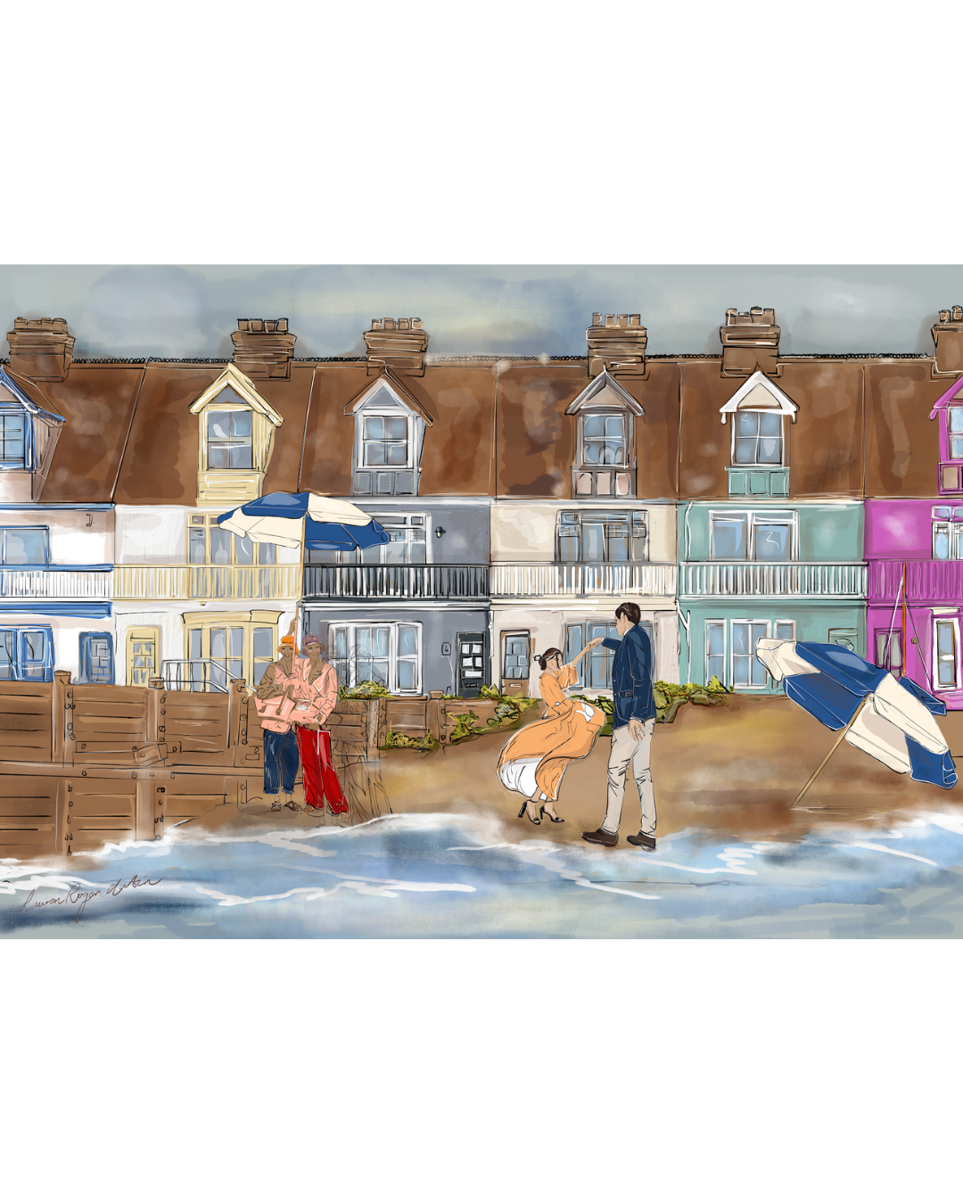 A Dance on Whitstable Beach fine art print in styled setting – The LRM Studio