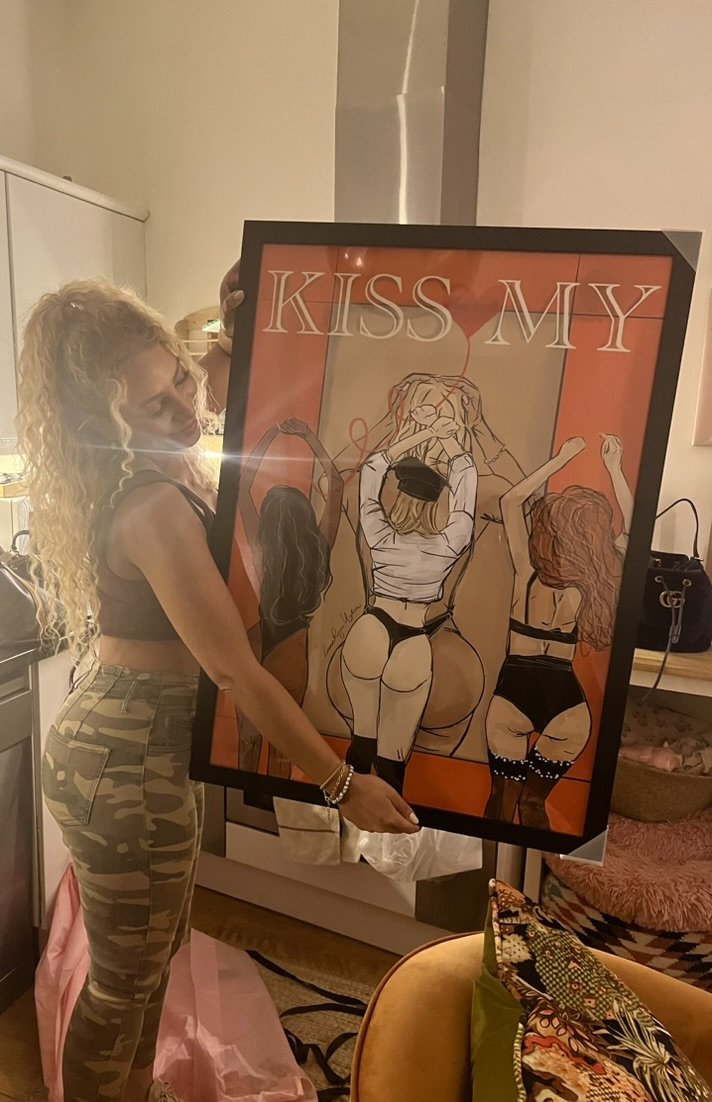 Kiss My fine art print by The LRM Studio – statement female wall art