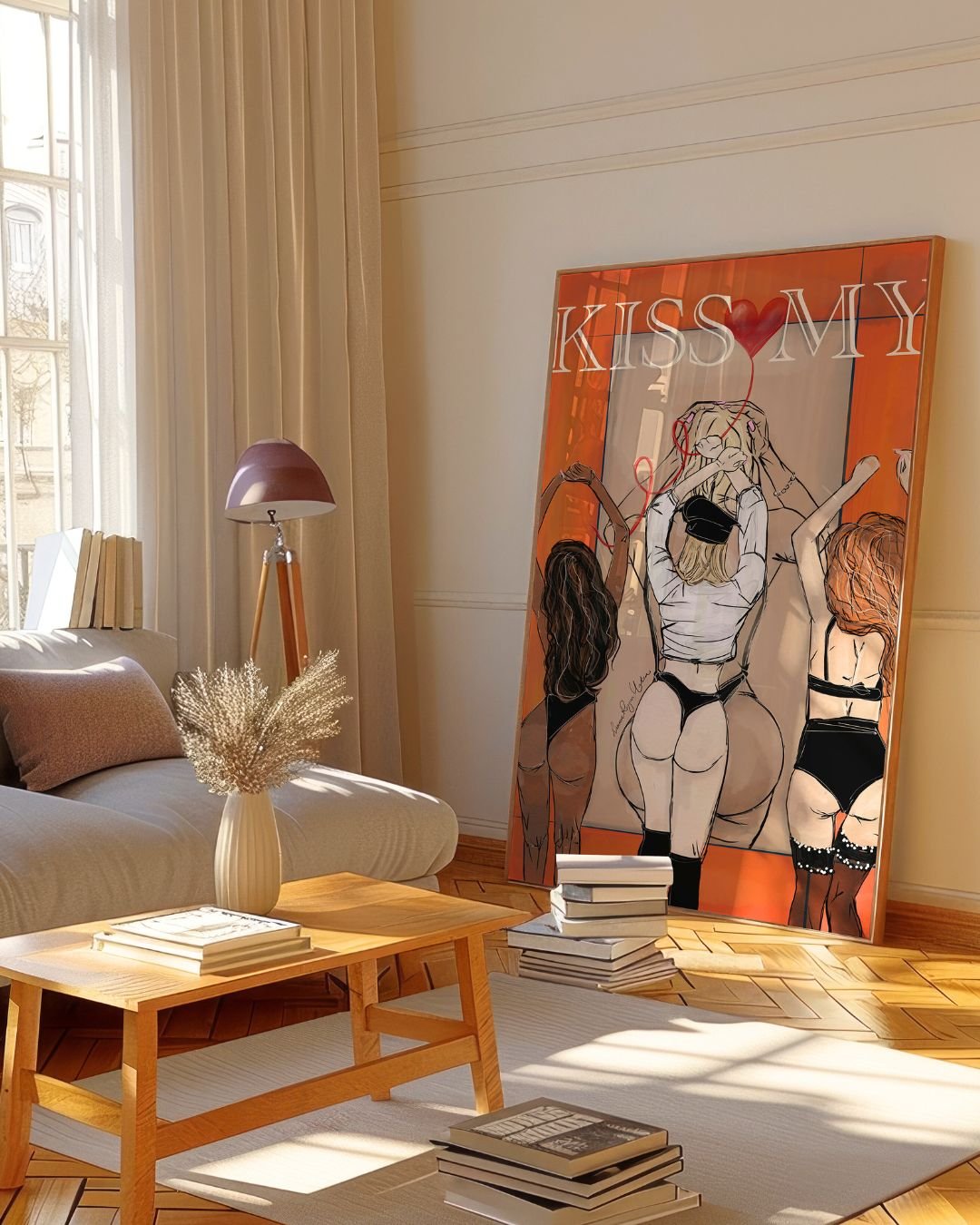 Kiss My poster print by Lauren Rogers-Martin – large format statement art