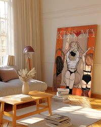 Kiss My poster print by Lauren Rogers-Martin – large format statement art