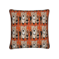 KISS MY designer cushion by LRM Studio – bold orange statement homeware