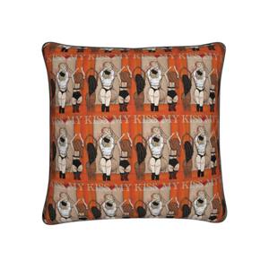'KISS MY...' Designer Statement Cushion (40×40 cm)