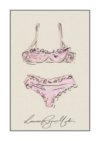 Pink Lingerie poster print unframed – Lauren Rogers-Martin