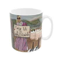 Take Us To Whitstable ceramic mug front – LRM Studio Whitstable art homewares
