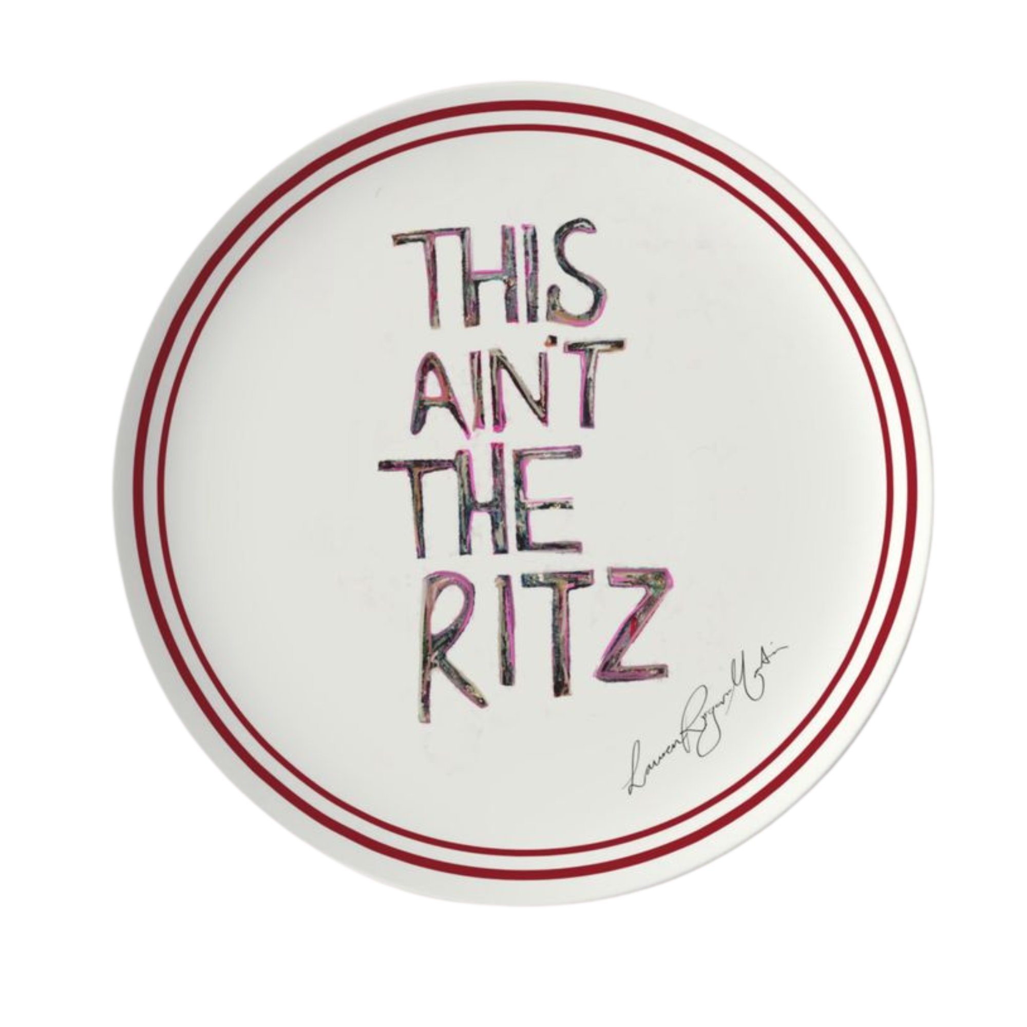 This Ain’t The Ritz Fine Bone China Plate — Red Edition