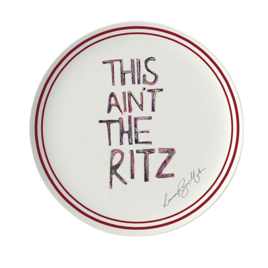 'This Ain’t The Ritz’ Fine Bone China Plate — Red Edition (12.5” / 315 mm)