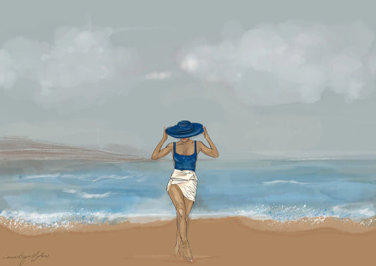 Just Me On Whitstable Beach - Fine Art Print- Fine Art Print