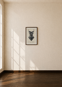 Black Lingerie print detail – The LRM Studio bold female wall art