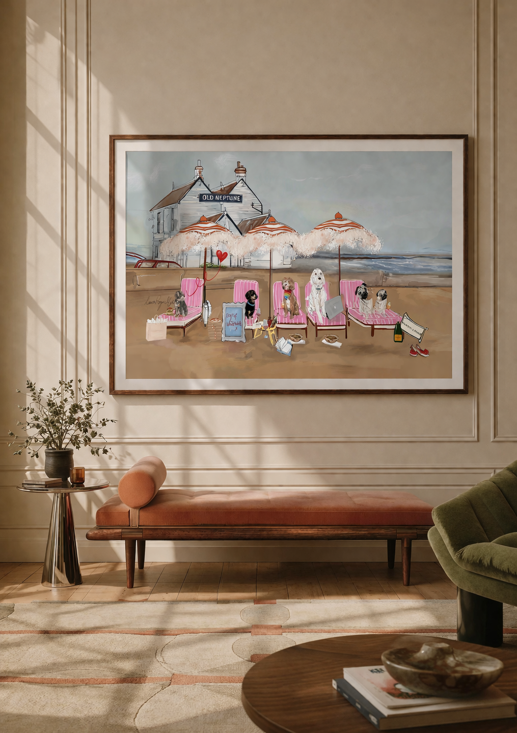 Dogs of Whitstable V3 print in lifestyle setting – The LRM Studio