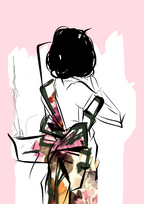 Floral Reverie – Feminine Elegance Art Print