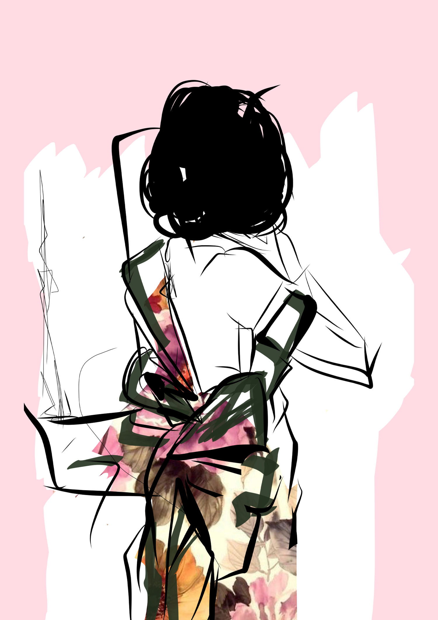 Floral Reverie – Feminine Elegance Art Print