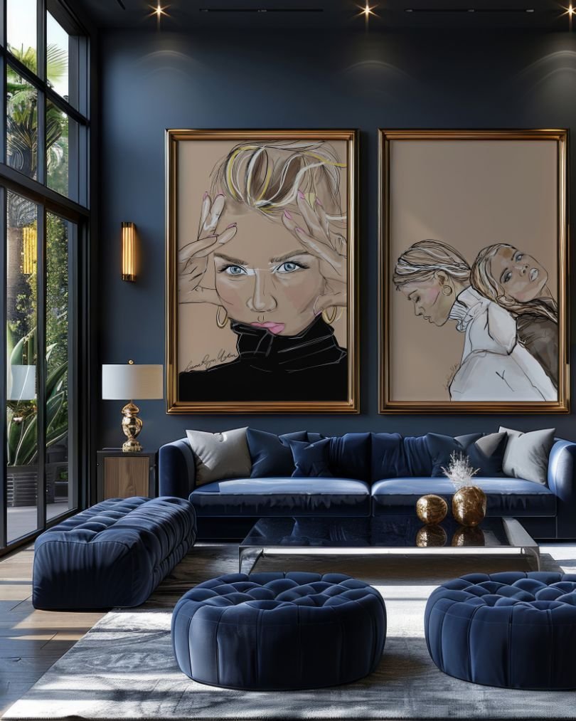 Focused Intent art print – female portrait by Lauren Rogers-Martin