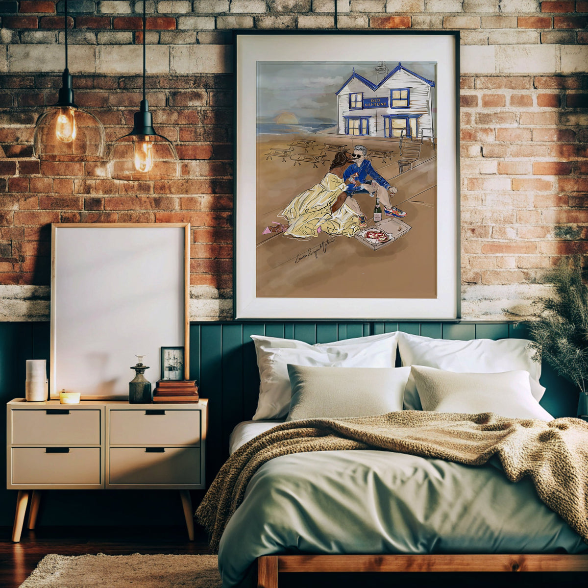 Martin & Lauren (Yellow Dress) art print unframed – Lauren Rogers-Martin personal artwork