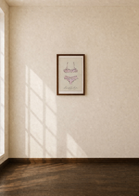 Pink Lingerie print detail – The LRM Studio bold female wall art